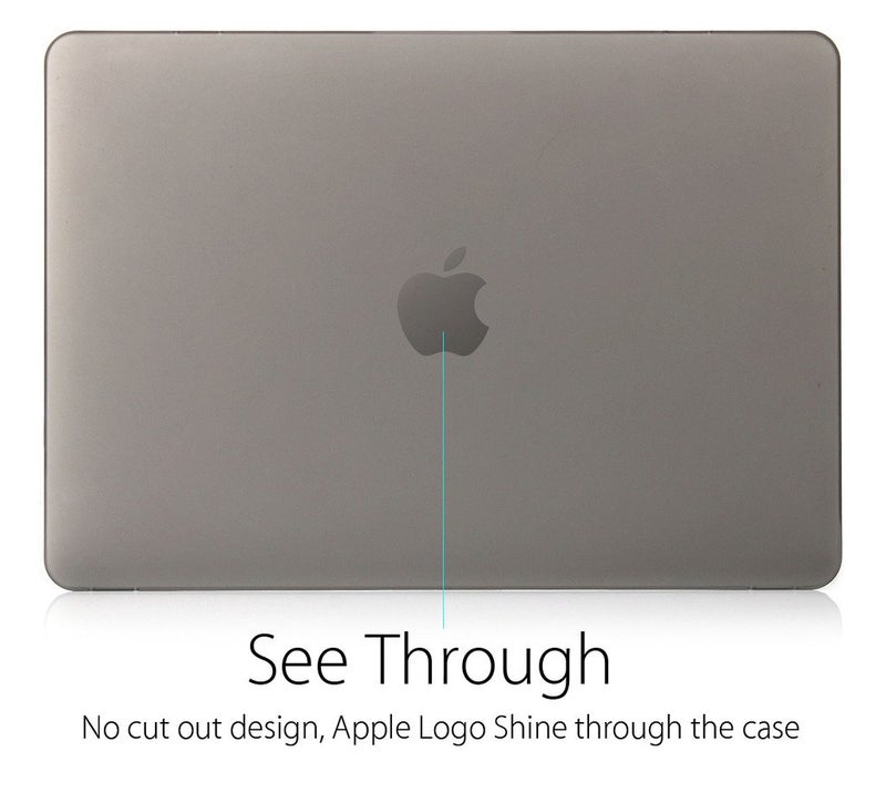 UESWILL Smooth Soft Touch Matte Hard Shell Case Cover Compatible with MacBook 12 inch with Retina Display (Model: A1534) + Microfibre Cleaning Cloth, Gray - Image 3